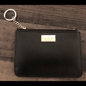 Kate Spade Black Leather Keychain Cardholder